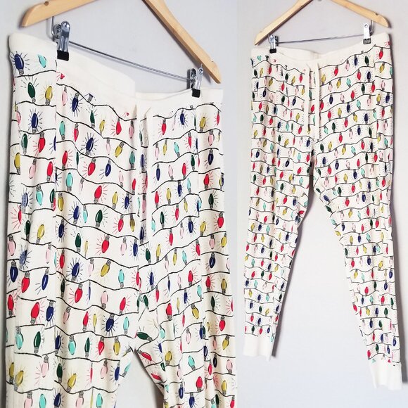 Hanna Andersson Holiday Christmas Long John Pajama Pants Bottoms XXL Bright Bulb - Picture 16 of 16
